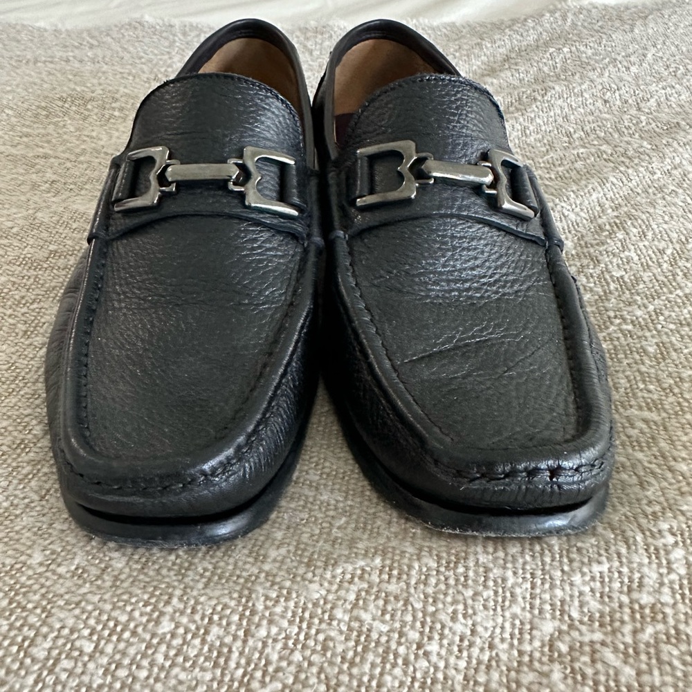 Bruno Magli Loafers Moccasins Men’s Size 8 Black Cervo MSRP $375